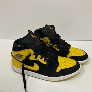 Jordan Black and Yellow High-Tops with box